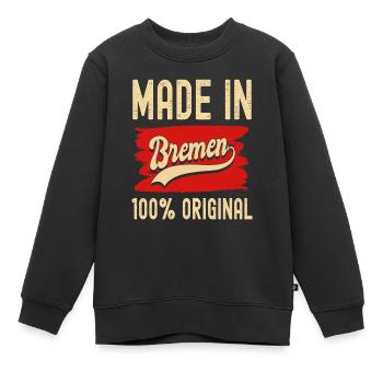 Bremen - Kinder Premium Organic Sweatshirt - Schwarz - Vorne - AI Model Kid Female (0cm)