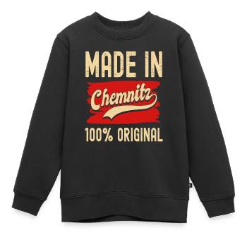 Chemnitz - Kinder Premium Organic Sweatshirt - Schwarz - Vorne - AI Model Kid Female (0cm)