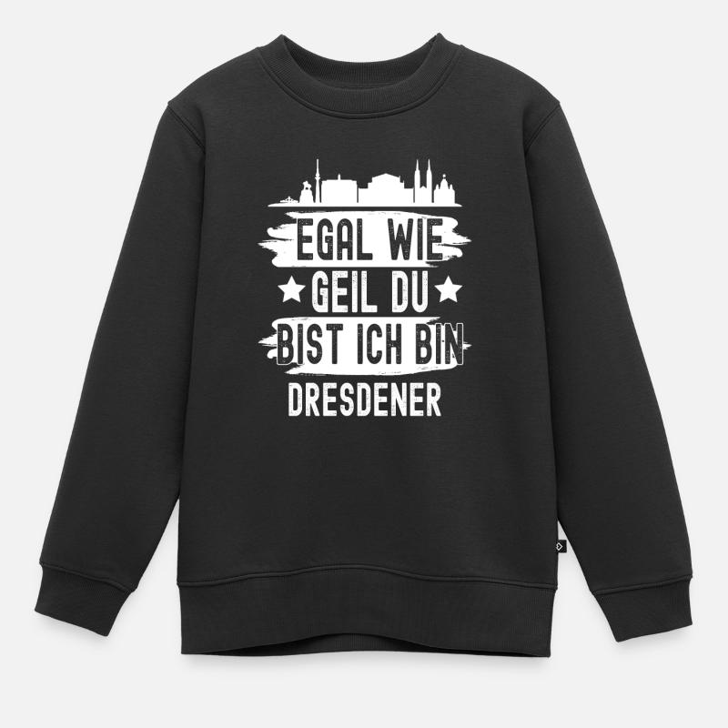 Dresden - Kinder Premium Organic Sweatshirt - Schwarz