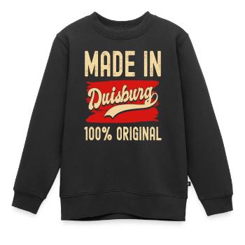 Duisburg - Kinder Premium Organic Sweatshirt - Schwarz - Vorne - AI Model Kid Female (0cm)