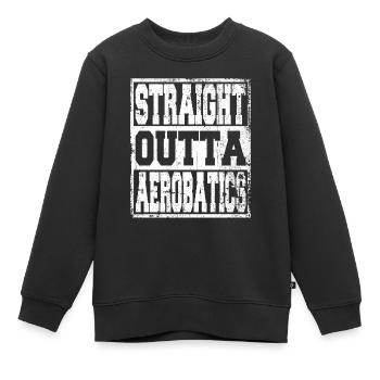 Voltige aérienne drôle - Sweat Premium enfant bio - noir - Devant - AI Model Kid Female (0cm)