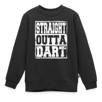 Dart Spruch lustig - Kinder Premium Organic Sweatshirt - Schwarz - Vorne - AI Model Kid Female (0cm)