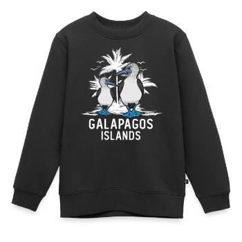 Boobies Seabirds Blue Foot Booby Bird - Sweat Premium enfant bio - noir - Devant - AI Model Kid Female (0cm)