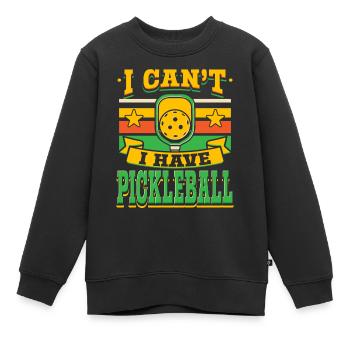 Joueurs de pickleball - Sweat Premium enfant bio - noir - Devant - AI Model Kid Female (0cm)