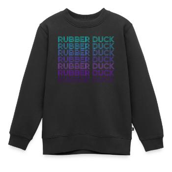 Gummi-Ente Retro - Kinder Premium Organic Sweatshirt - Schwarz - Vorne - AI Model Kid Female (0cm)
