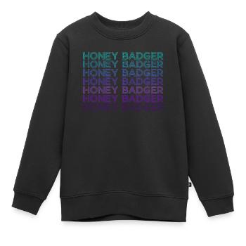 Miel Blaireau Rétro - Sweat Premium enfant bio - noir - Devant - AI Model Kid Female (0cm)