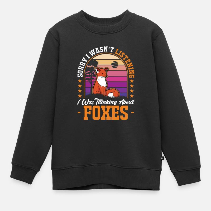 Fuchs Geschenk - Kinder Premium Organic Sweatshirt - Schwarz