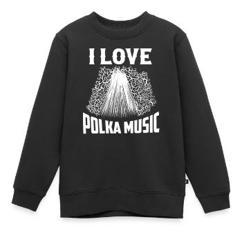 J’aime Polka Music Dot Accordéon - Sweat Premium enfant bio - noir - Devant - AI Model Kid Female (0cm)