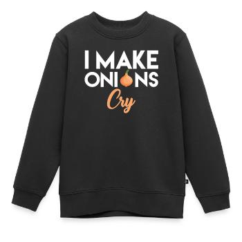Zwiebel - Kinder Premium Organic Sweatshirt - Schwarz - Vorne - AI Model Kid Female (0cm)