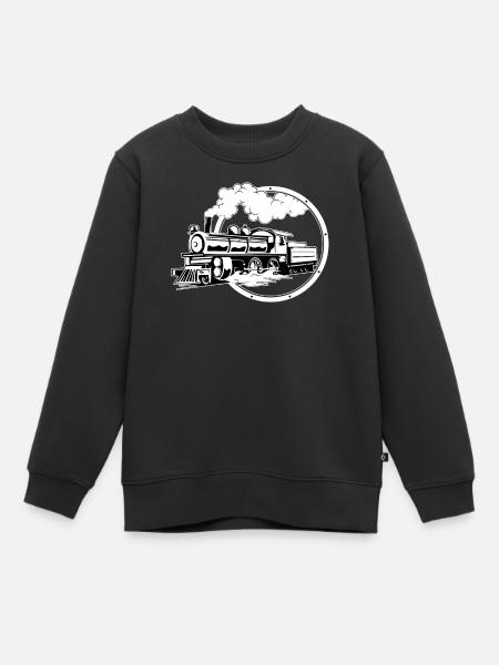 Eisenbahn Eisenbahner Zug Lok Lokführer - Kinder Premium Organic Sweatshirt - Schwarz