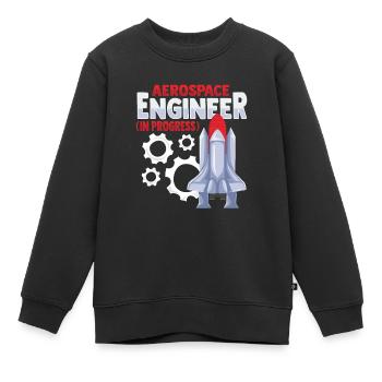 Luft- und Raumfahrtingenieur - Kinder Premium Organic Sweatshirt - Schwarz - Vorne - AI Model Kid Female (0cm)