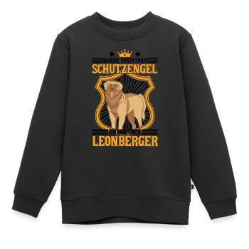 Leonberger Schutzengel - Kinder Premium Organic Sweatshirt - Schwarz - Vorne - AI Model Kid Female (0cm)