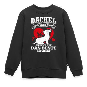 Dackel sind auf das Beste Reduziert Dackel Geschen - Kinder Premium Organic Sweatshirt - Schwarz - Vorne - AI Model Kid Female (0cm)
