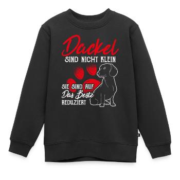 Dackel sind auf das Beste Reduziert Dackel Geschen - Kinder Premium Organic Sweatshirt - Schwarz - Vorne - AI Model Kid Female (0cm)