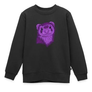 Frettchen - Kinder Premium Organic Sweatshirt - Schwarz - Vorne - AI Model Kid Female (0cm)