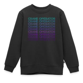 Crane operator Retro - Kids Premium Organic Sweatshirt - black - Front - AI Model Kid Female (0cm)