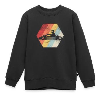 Go Kart Fahrer - Kartfahrer Wettrennen - Kinder Premium Organic Sweatshirt - Schwarz - Vorne - AI Model Kid Female (0cm)