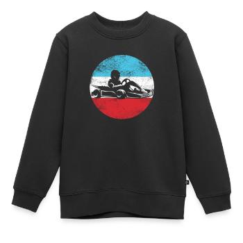 GoKart - Kartsport - Kart - Go Kart - Kinder Premium Organic Sweatshirt - Schwarz - Vorne - AI Model Kid Female (0cm)