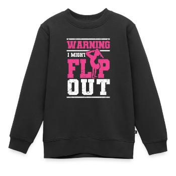 Je pourrais paniquer Gymnaste drôle - Sweat Premium enfant bio - noir - Devant - AI Model Kid Female (0cm)