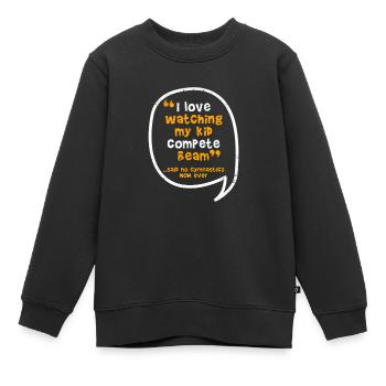 Turnerin Ich liebe es, meinem Kind bei Wettkämpfen - Kinder Premium Organic Sweatshirt - Schwarz - Vorne - AI Model Kid Female (0cm)