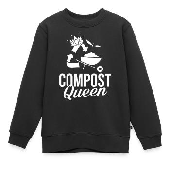 Kompostierung Kompost Wurm Abfall - Kinder Premium Organic Sweatshirt - Schwarz - Vorne - AI Model Kid Female (0cm)