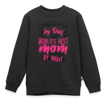Paysagiste Aménagement Paysager - Sweat Premium enfant bio - noir - Devant - AI Model Kid Female (0cm)