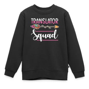 groupe de traducteurs - Sweat Premium enfant bio - noir - Devant - AI Model Kid Female (0cm)