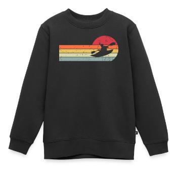 Kajak Kajakfahren - Kinder Premium Organic Sweatshirt - Schwarz - Vorne - AI Model Kid Female (0cm)