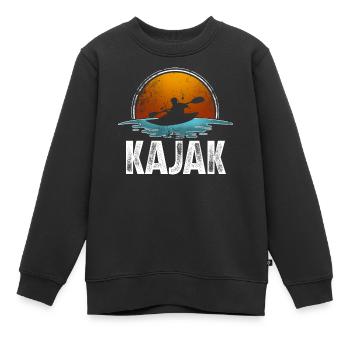 Kajak Kajakfahren - Kinder Premium Organic Sweatshirt - Schwarz - Vorne - AI Model Kid Female (0cm)