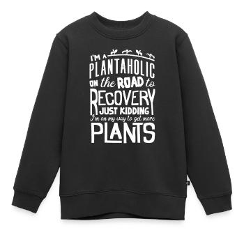 Horticulture Horticulteur Jardinage Plantaholic - Sweat Premium enfant bio - noir - Devant - AI Model Kid Female (0cm)