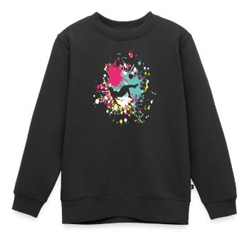 Soccer Start Scissor Kick Color Splash - Sweat Premium enfant bio - noir - Devant - AI Model Kid Female (0cm)