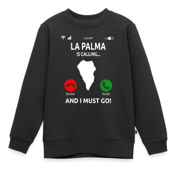 La Gomera Kanaren Kanarische Inseln Urlaub - Kinder Premium Organic Sweatshirt - Schwarz - Vorne - AI Model Kid Female (0cm)