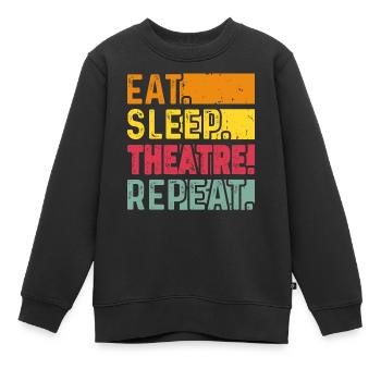 Théâtre de Broadway - Sweat Premium enfant bio - noir - Devant - AI Model Kid Female (0cm)