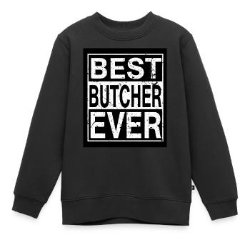 Metzger Bester Metzger - Kinder Premium Organic Sweatshirt - Schwarz - Vorne - AI Model Kid Female (0cm)
