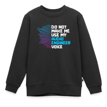 Tontechniker Sound Audio Engineer - Kinder Premium Organic Sweatshirt - Schwarz - Vorne - AI Model Kid Female (0cm)