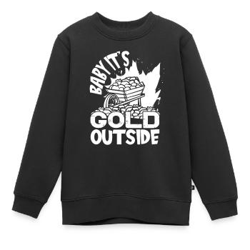 Gold Mining Gold Mine - Kids Premium Organic Sweatshirt - black - Front - AI Model Kid Female (0cm)