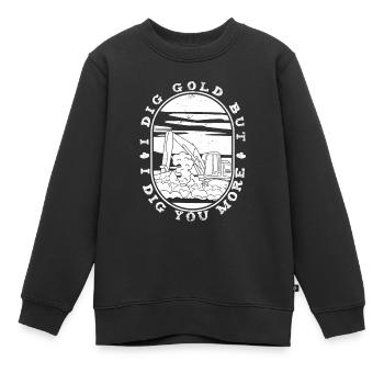 Gold Mining Gold Mine - Kids Premium Organic Sweatshirt - black - Front - AI Model Kid Female (0cm)
