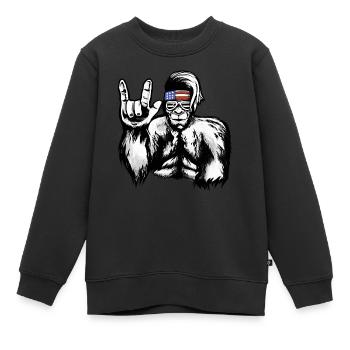 Bigfoot Independence Day Amérique États-Unis - Sweat Premium enfant bio - noir - Devant - AI Model Kid Female (0cm)