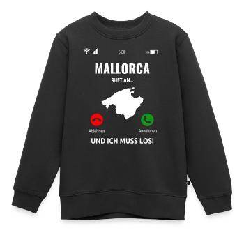 Mallorca Spanien Balearen Urlaub Idee - Kinder Premium Organic Sweatshirt - Schwarz - Vorne - AI Model Kid Female (0cm)