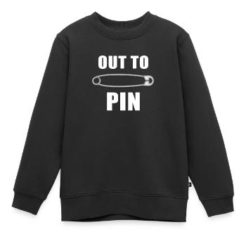 Out To Pin Wrestling Pun Pinfall Knockout - Sweat Premium enfant bio - noir - Devant - AI Model Kid Female (0cm)