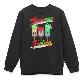 Sentiment d’été - Sweat Premium enfant bio - noir - Devant - AI Model Kid Female (0cm)
