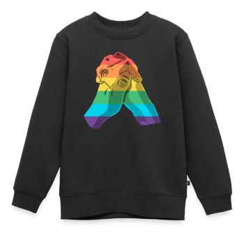 Pride Month - LGBT Gay Pride Transgender Community - Kids Premium Organic Sweatshirt - black - Front - AI Model Kid Female (0cm)