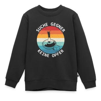 Eisstock Suche Gegner Keine Opfer Stockschützen - Kinder Premium Organic Sweatshirt - Schwarz - Vorne - AI Model Kid Female (0cm)