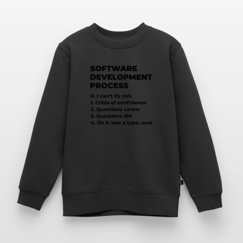 Software Development Process Programmer Coder Nerd Kinder Premium Organic Sweatshirt
