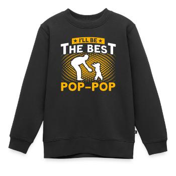 Pop-Pop Grand-père Grand-père Grand-père - Sweat Premium enfant bio - noir - Devant - AI Model Kid Female (0cm)