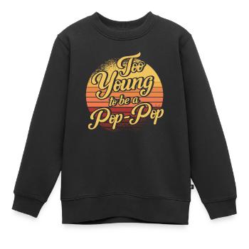 Pop-Pop Grand-père Grand-père Grand-père - Sweat Premium enfant bio - noir - Devant - AI Model Kid Female (0cm)