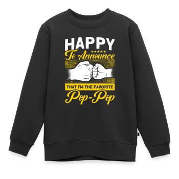 Pop-Pop Grand-père Grand-père Grand-père - Sweat Premium enfant bio - noir - Devant - AI Model Kid Female (0cm)