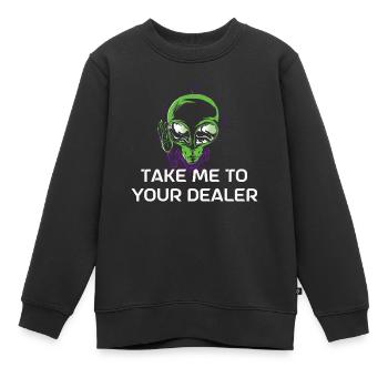Alien Geschenk Außerirdische Ufo Area 51 Sci-fi - Kinder Premium Organic Sweatshirt - Schwarz - Vorne - AI Model Kid Female (0cm)