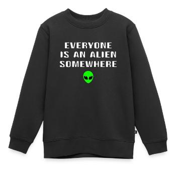 Alien Galaxy Ufo Außerirdische Raumschiff Weltall - Kinder Premium Organic Sweatshirt - Schwarz - Vorne - AI Model Kid Female (0cm)