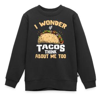 Taco Mardi Torero Salsa Latino Nacho Mexicain - Sweat Premium enfant bio - noir - Devant - AI Model Kid Female (0cm)